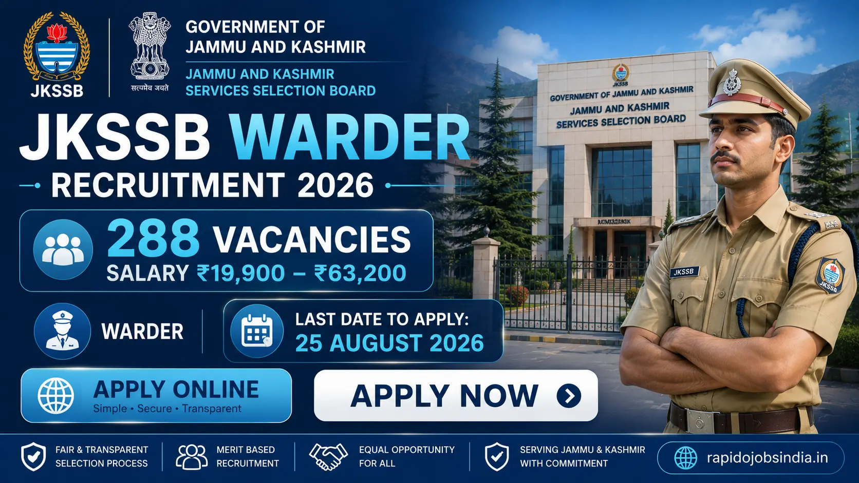 JKSSB Warder Recruitment 2026