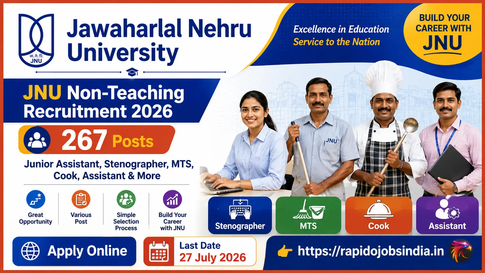 JNU Non Teaching Recruitment 2026