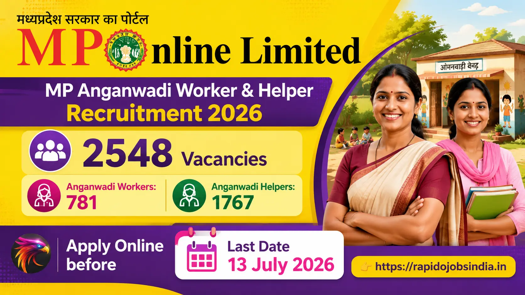 MP Anganwadi Worker & Helper Recruitment 2026