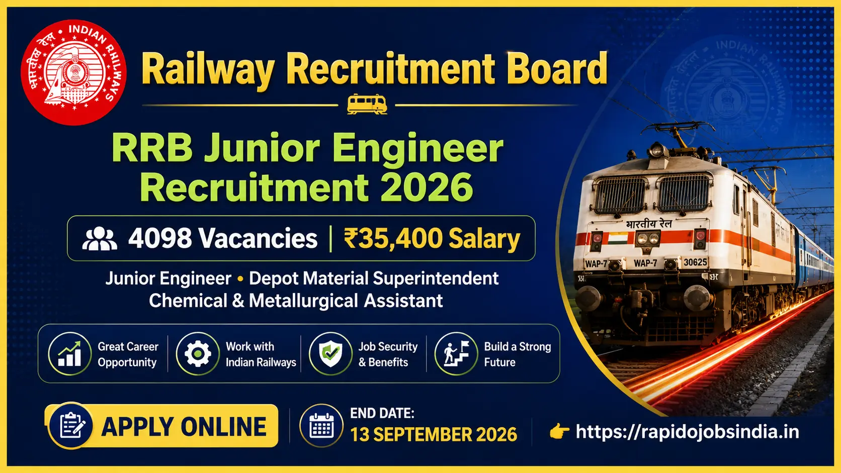 RRB Junior Engineer Recruitment 2026