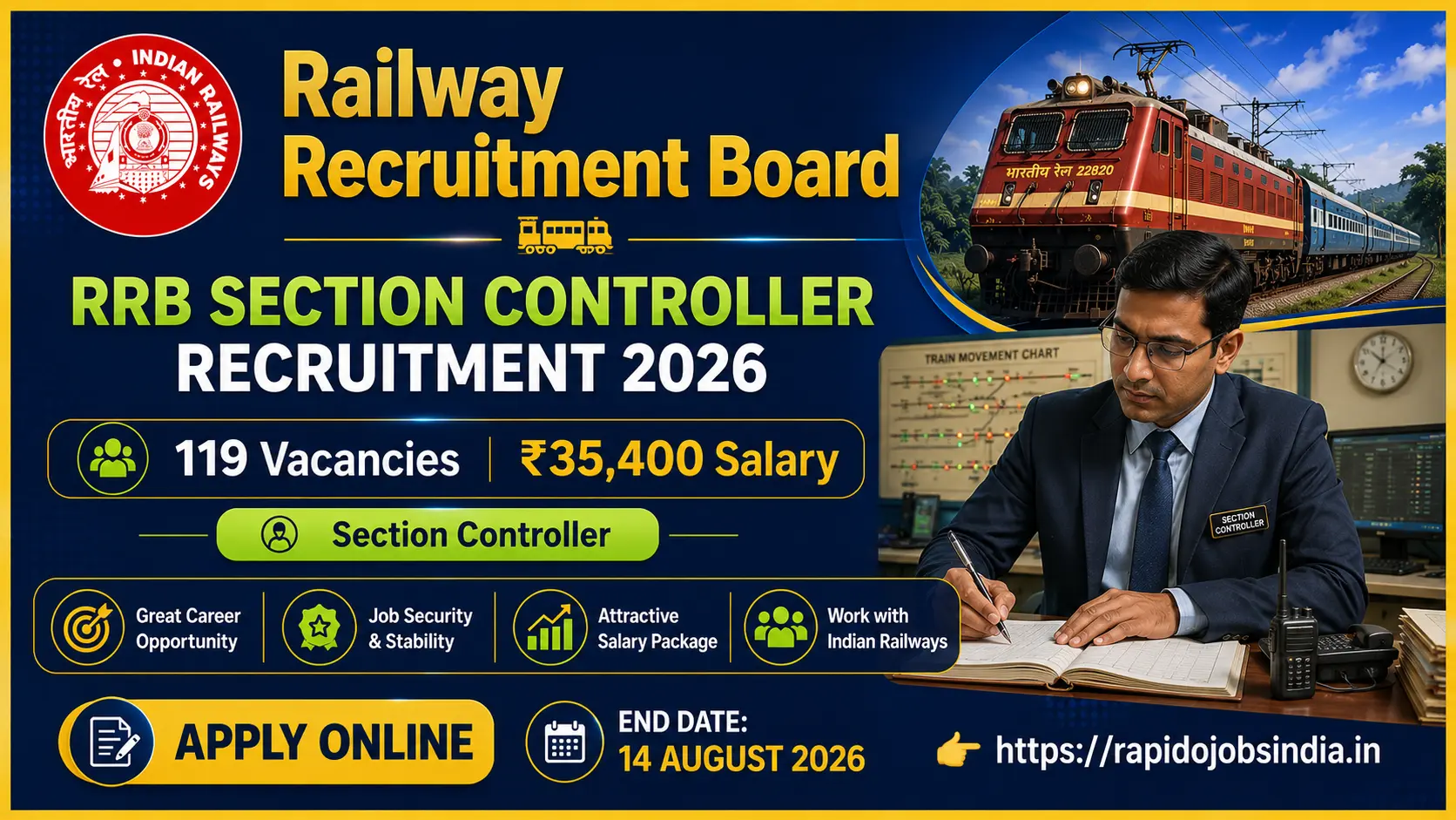 RRB Section Controller Recruitment 2026