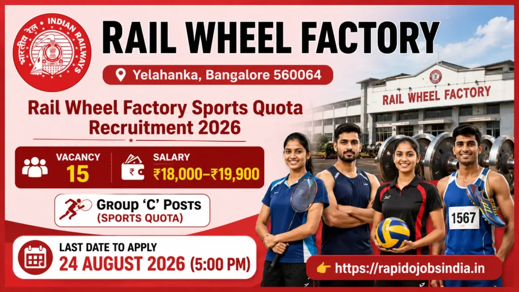Rail Wheel Factory Sports Quota Recruitment 2026