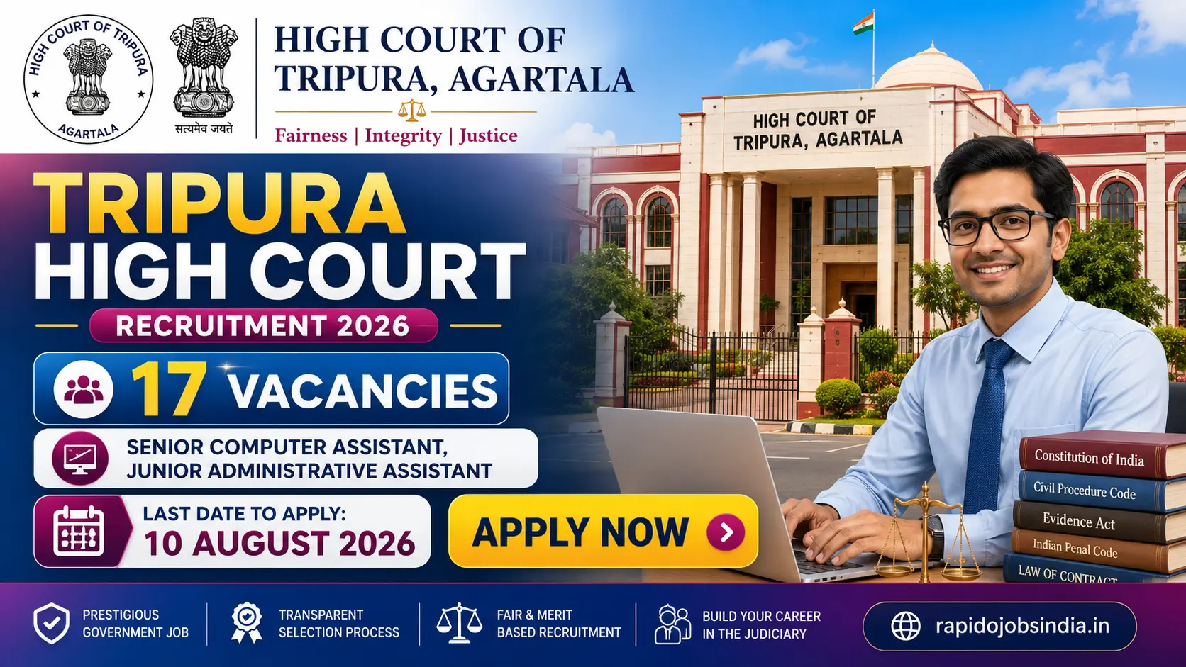  Tripura High Court Recruitment 2026 