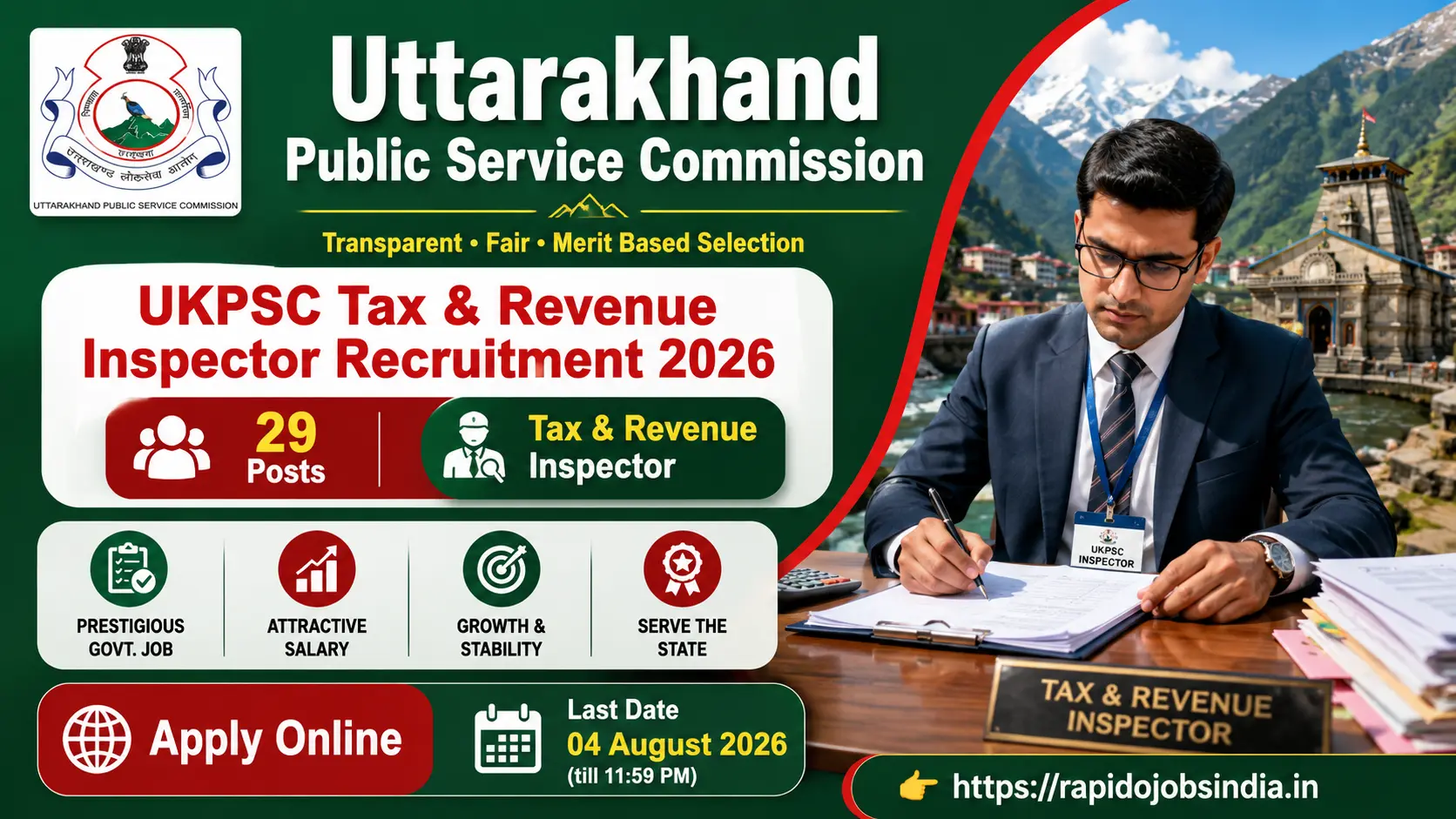 UKPSC Tax & Revenue Inspector Recruitment 2026