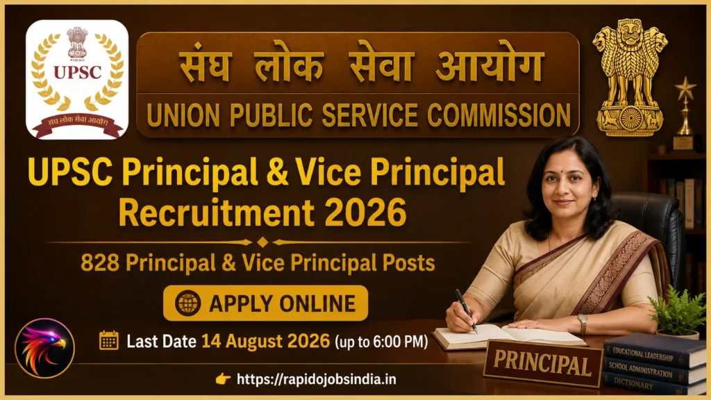 UPSC Principal and Vice Principal Recruitment 2026