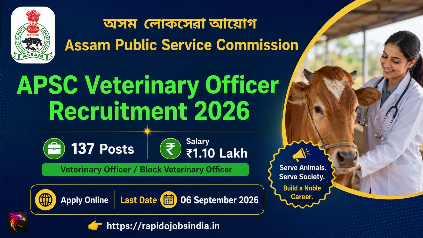 APSC Veterinary Officer Recruitment 2026