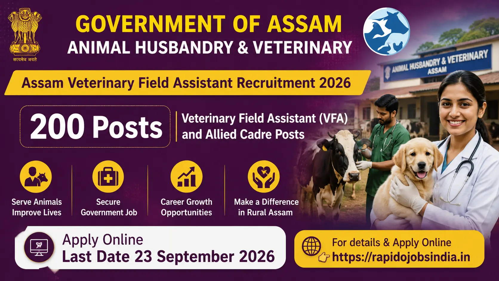 Assam Veterinary Field Asst Recruitment 2026