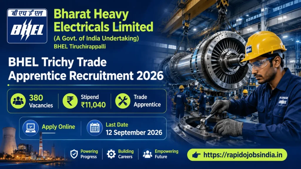 BHEL Trichy Trade Apprentice Recruitment 2026
