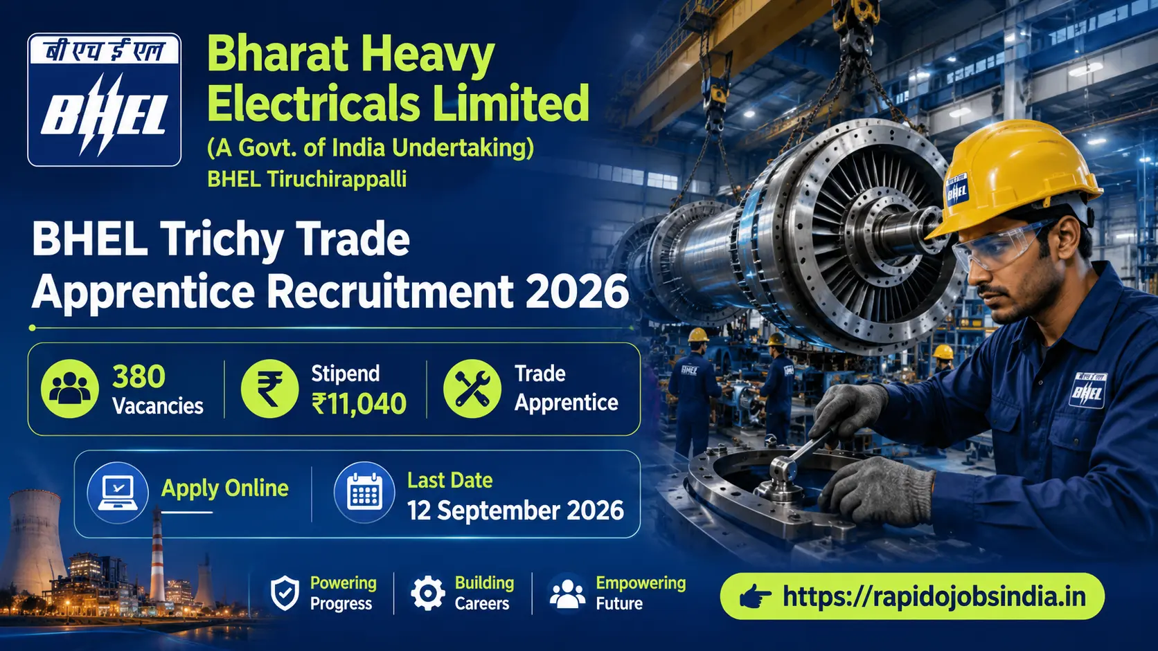 BHEL Trichy Trade Apprentice Recruitment 2026