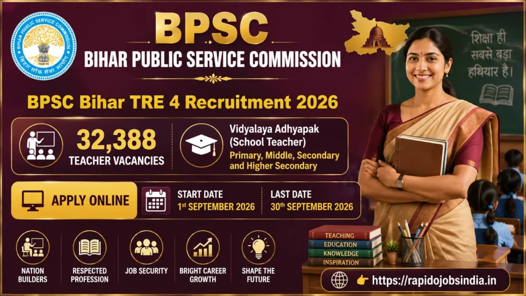 BPSC Bihar TRE 4 Recruitment 2026