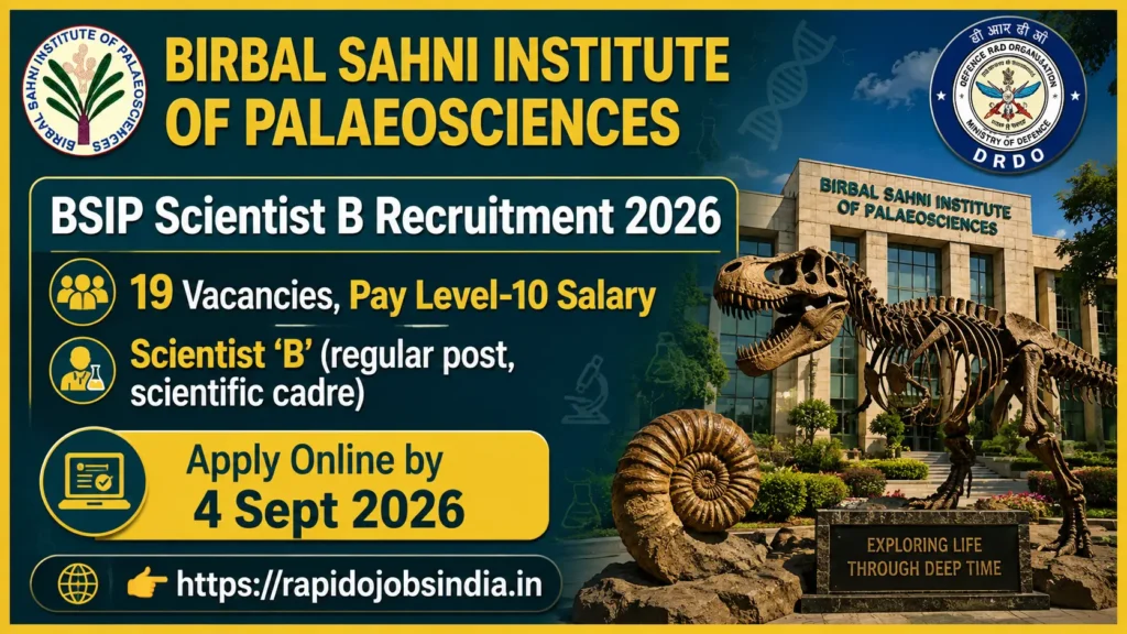 BSIP Scientist B Recruitment 2026
