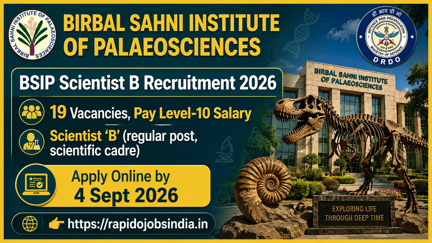 BSIP Scientist B Recruitment 2026
