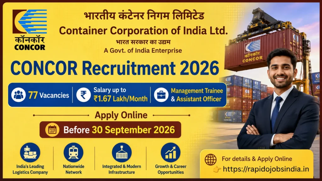 CONCOR Recruitment 2026