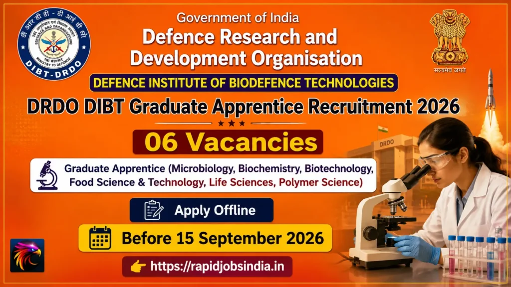 DRDO DIBT Graduate Apprentice Recruitment 2026