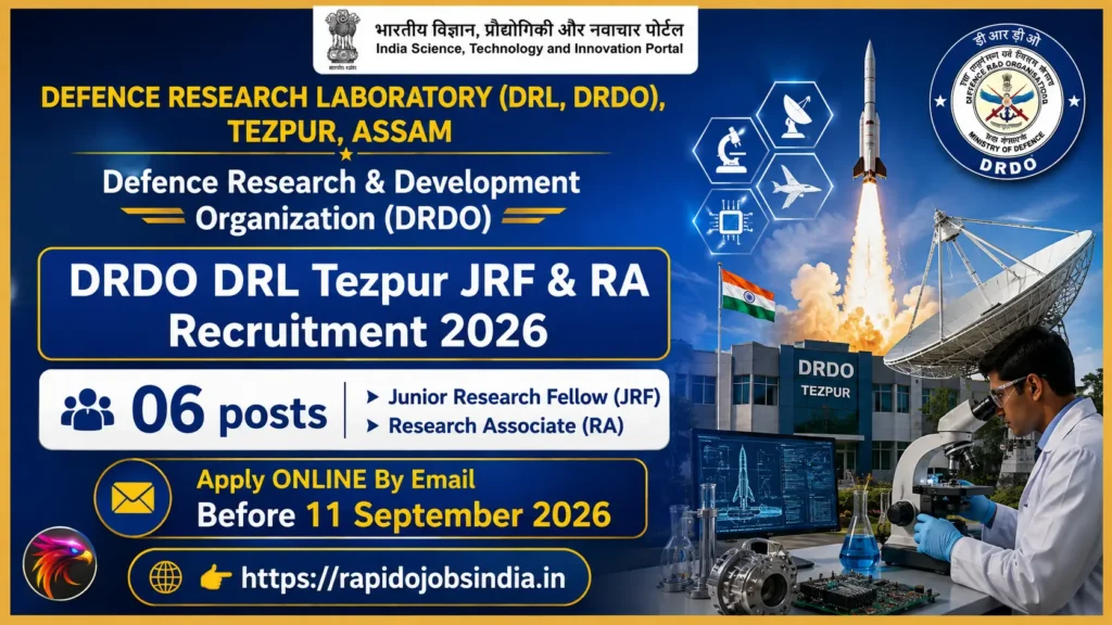 DRDO DRL Tezpur JRF RA Recruitment 2026