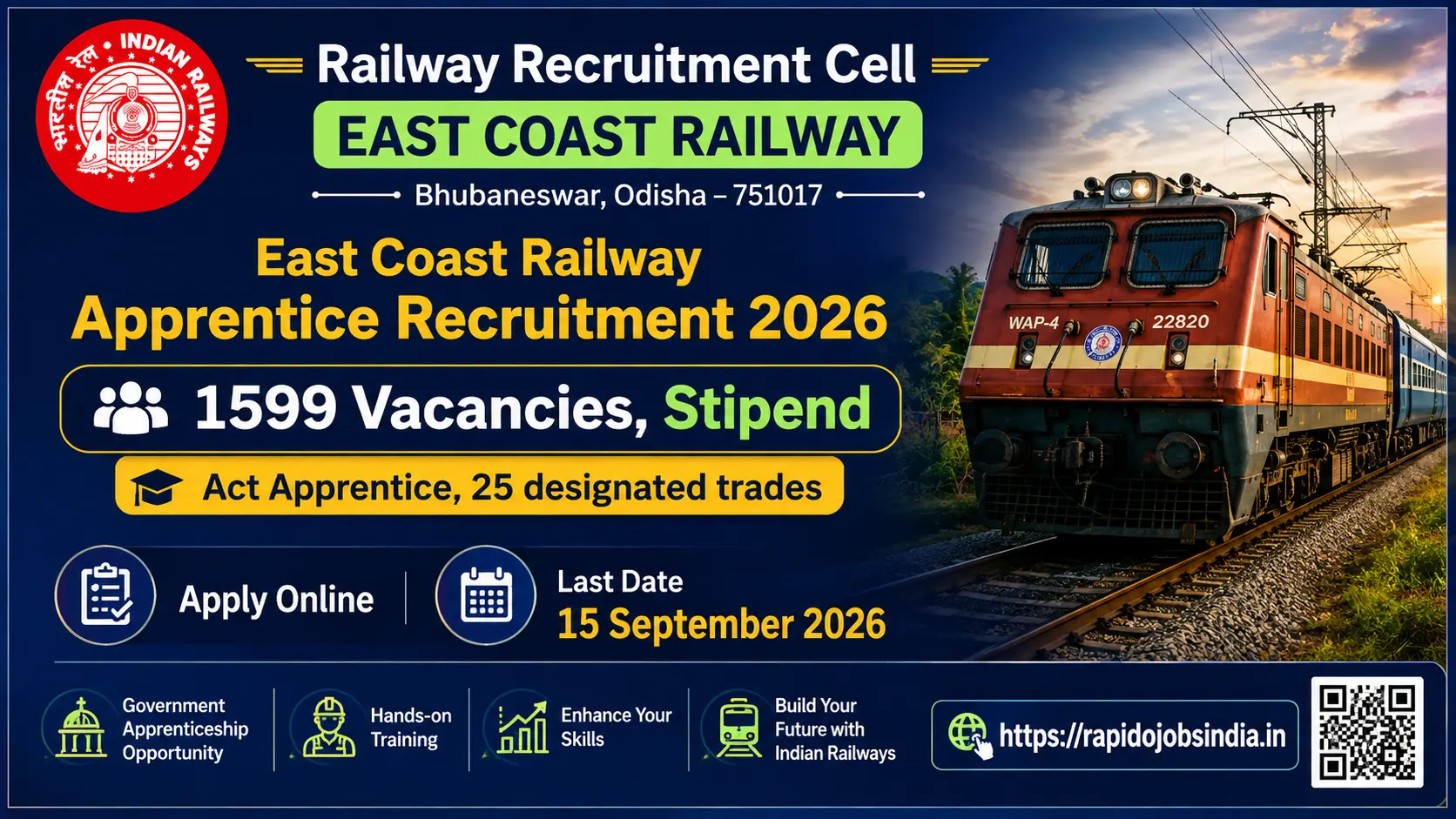 East Coast Railway Apprentice Recruitment 2026