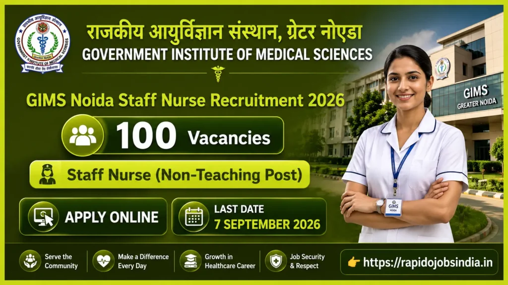 GIMS Noida Staff Nurse Recruitment 2026