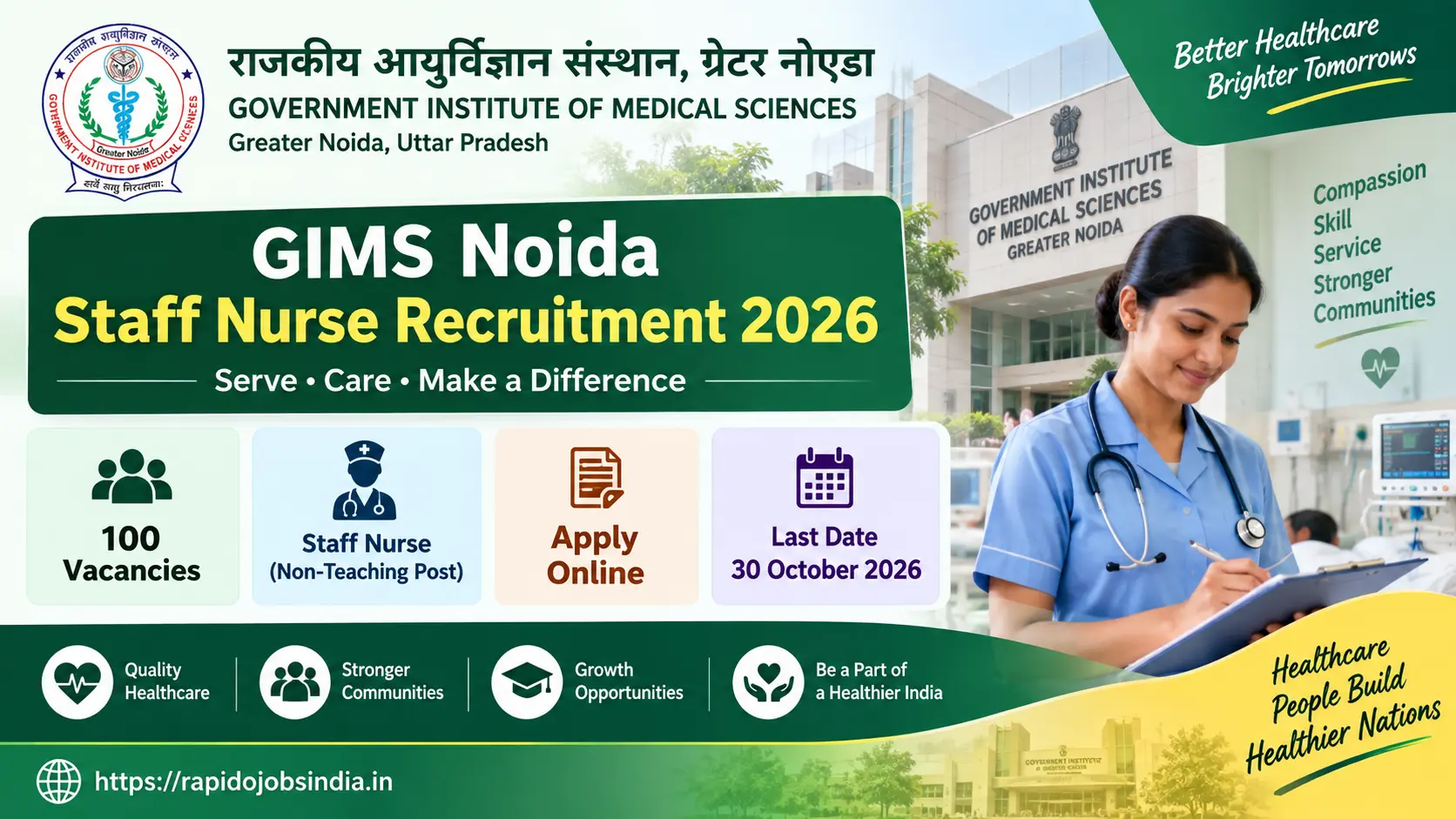 GIMS Noida Staff Nurse