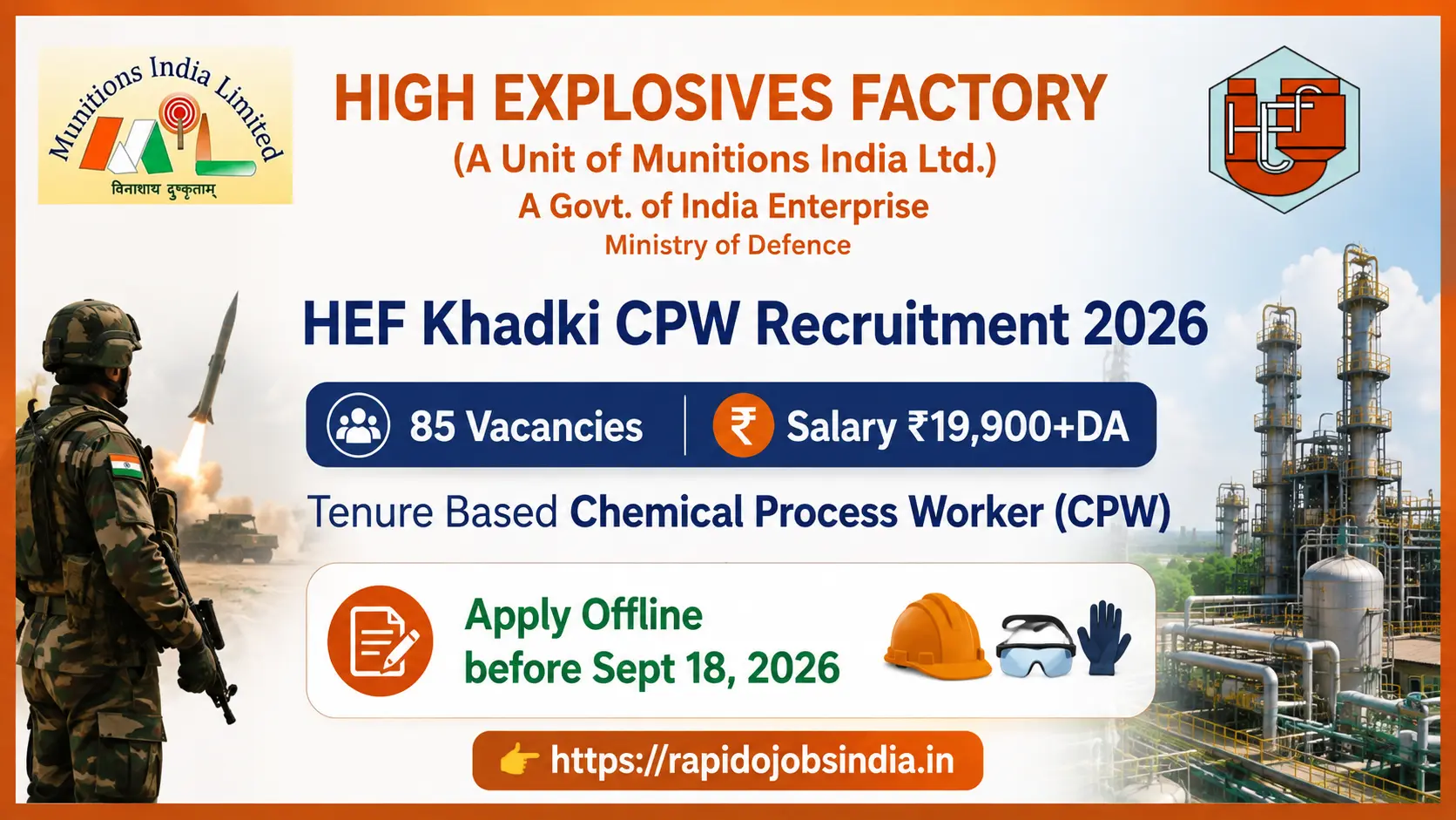HEF Khadki CPW Recruitment 2026