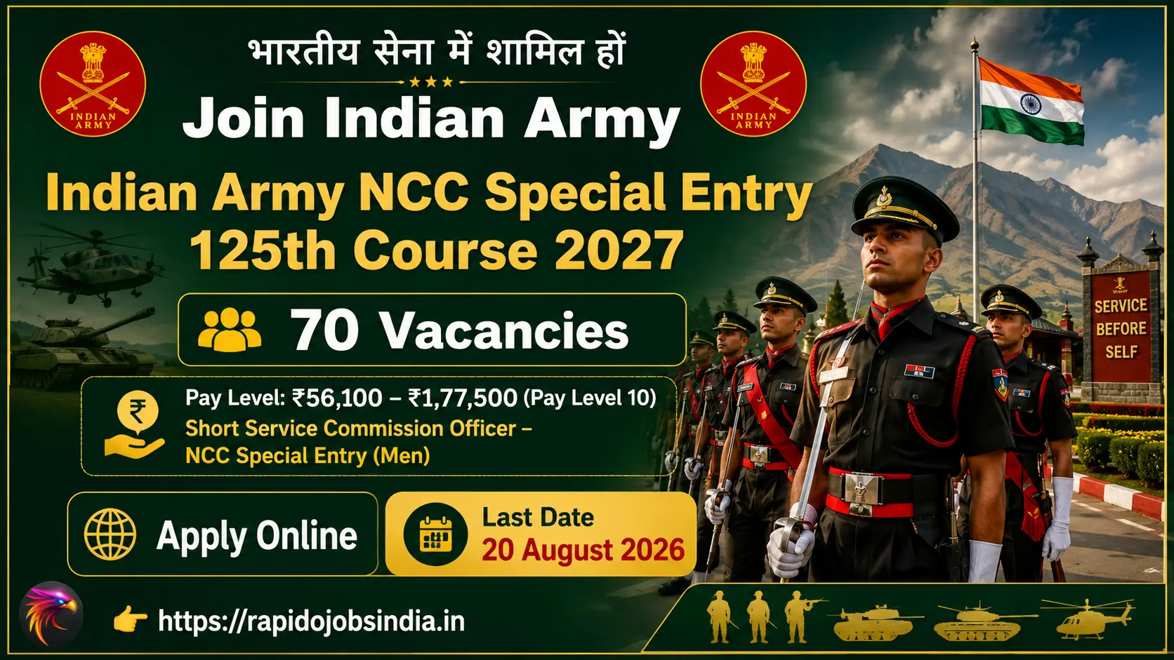 Indian Army NCC Special Entry 125th Course 2027