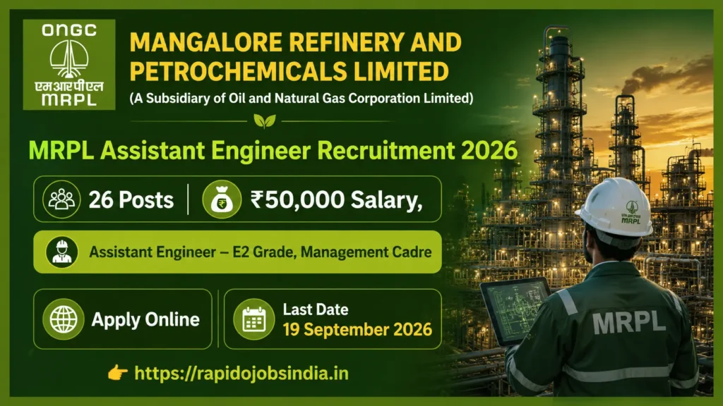 MRPL Assistant Engineer Recruitment 2026