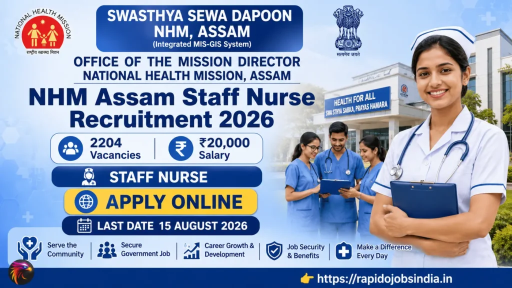 NHM Assam Staff Nurse Recruitment 2026