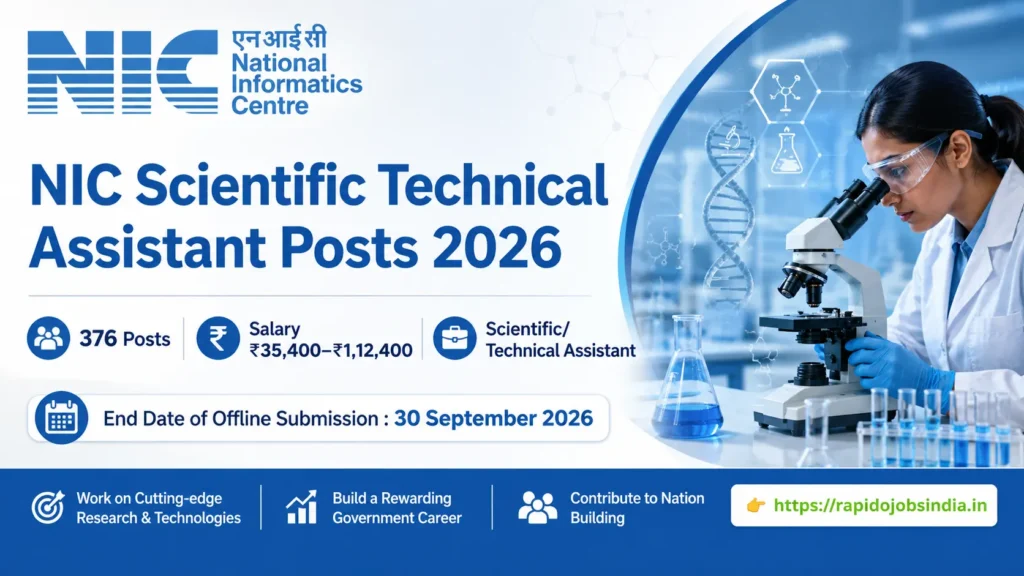 NIC Scientific Technical Assistant Posts 2026