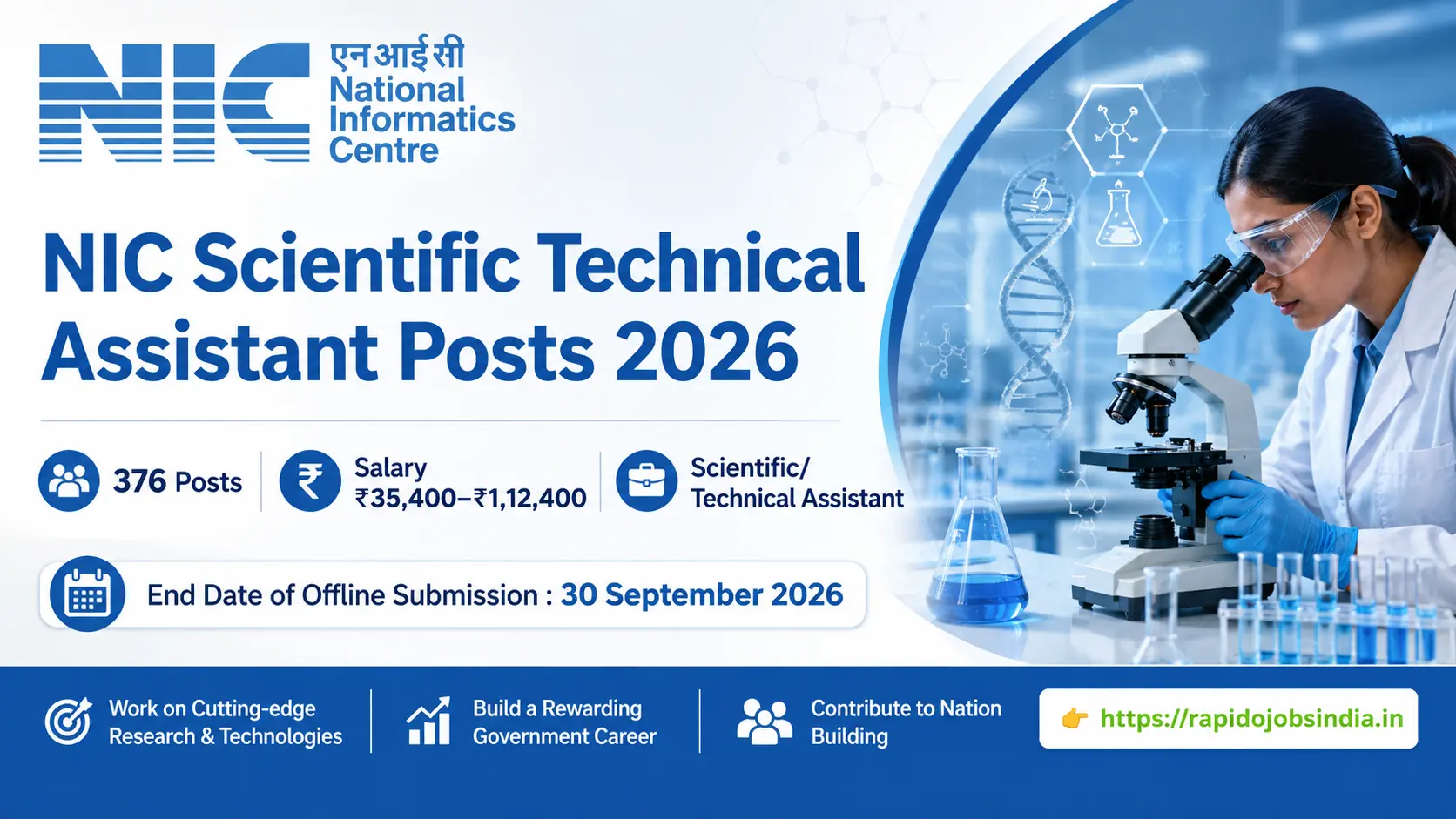 NIC Scientific Technical Assistant Posts 2026