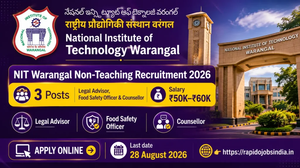 NIT Warangal Non-Teaching Recruitment 2026