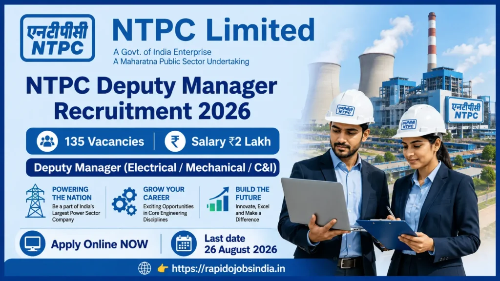 NTPC Deputy Manager Recruitment