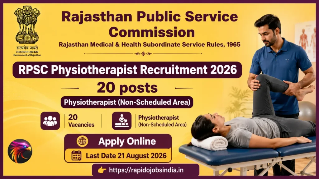 RPSC Physiotherapist Recruitment 2026