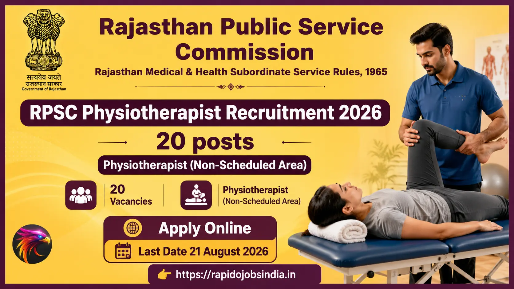 RPSC Physiotherapist Recruitment 2026