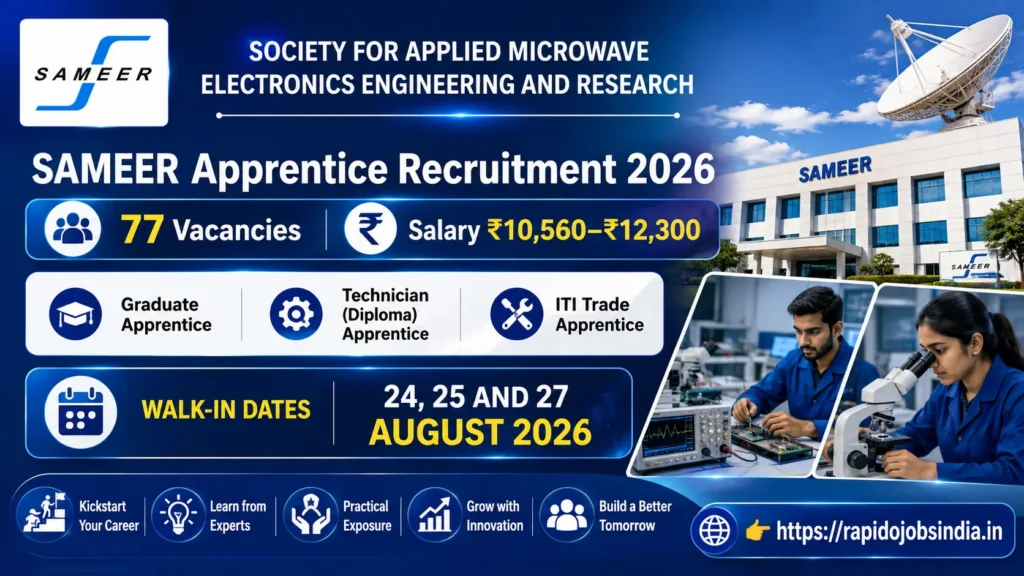 SAMEER Apprentice Recruitment 2026 new