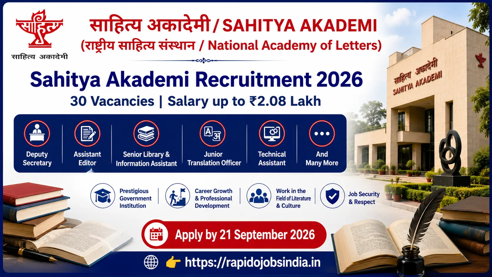 Sahitya Akademi Recruitment 2026