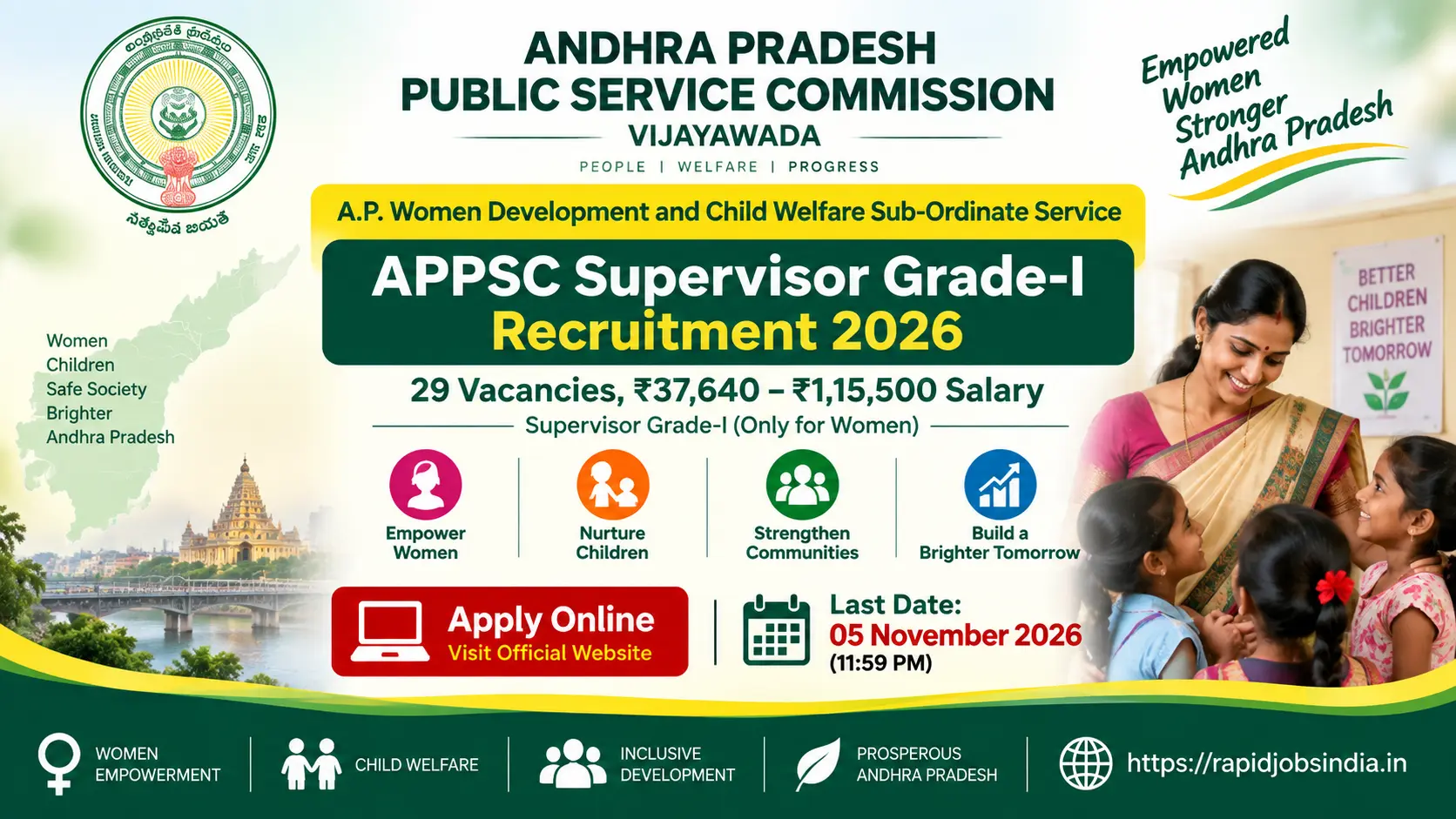 APPSC Supervisor Grade I Recruitment 2026