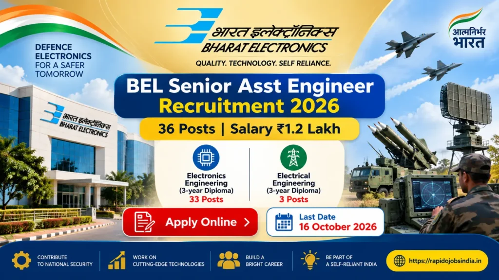 BEL Senior Asst Engineer Recruitment 2026