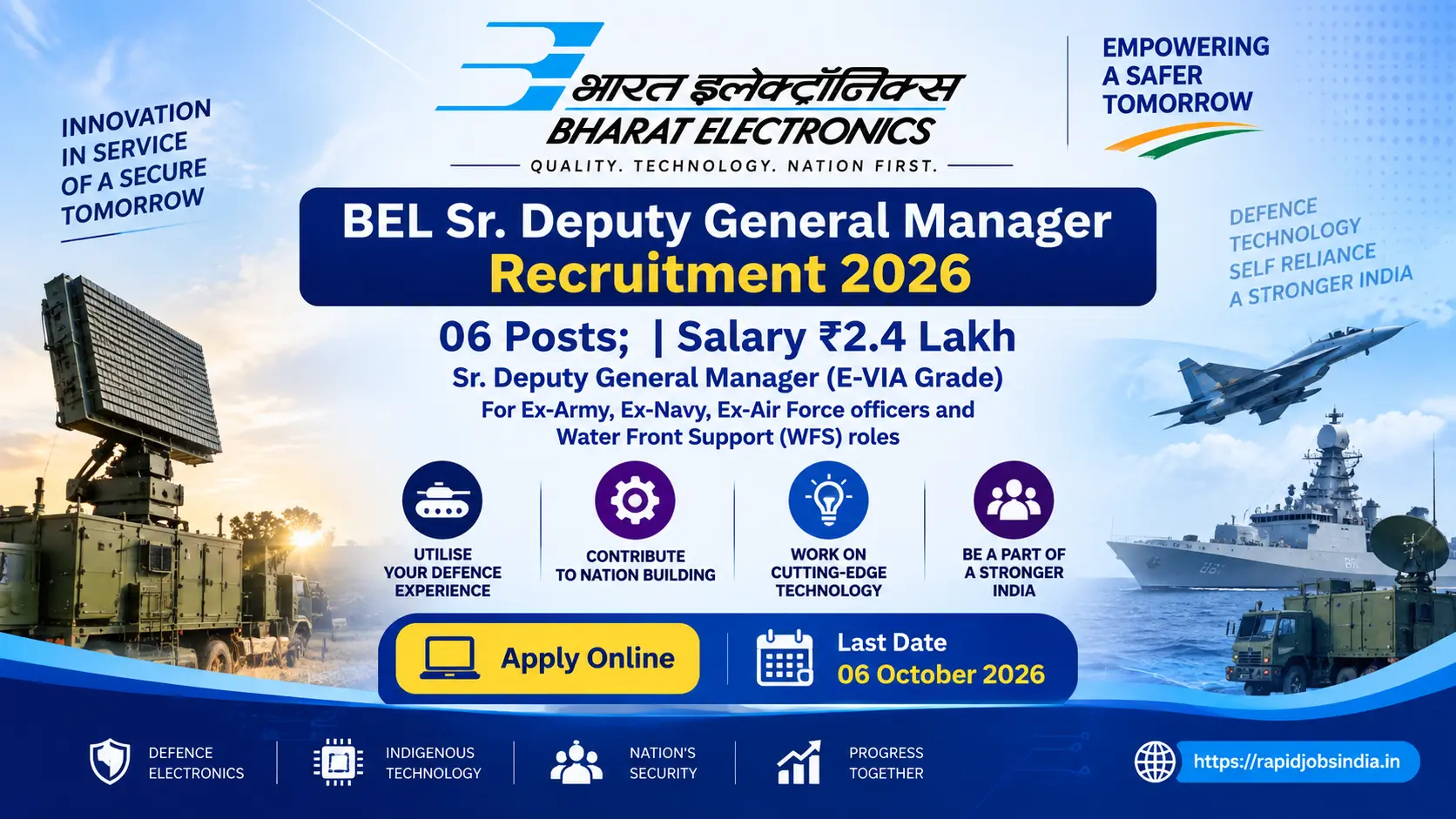 BEL Sr DGM Recruitment 2026