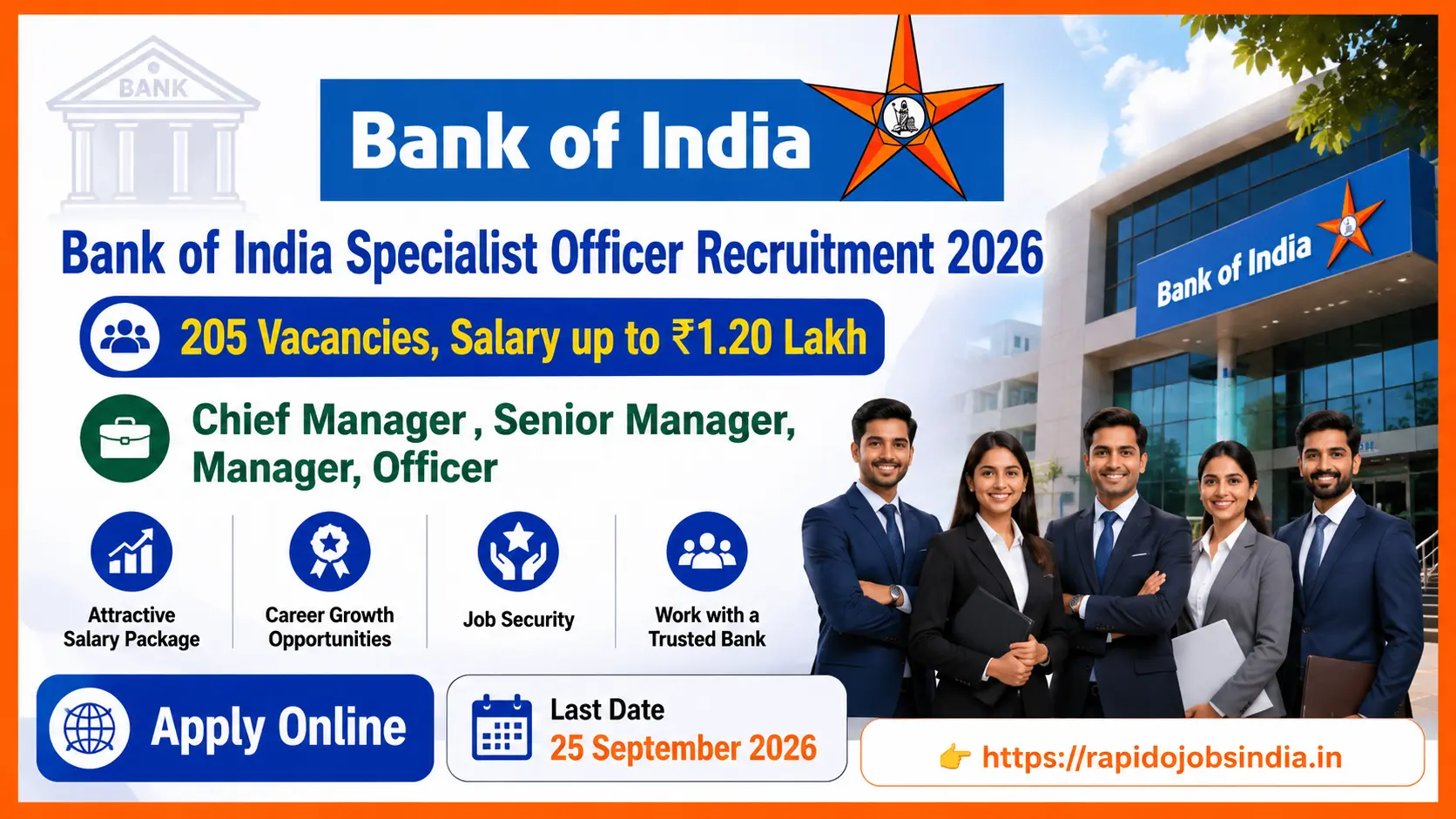 Bank of India Specialist Officer Recruitment 2026