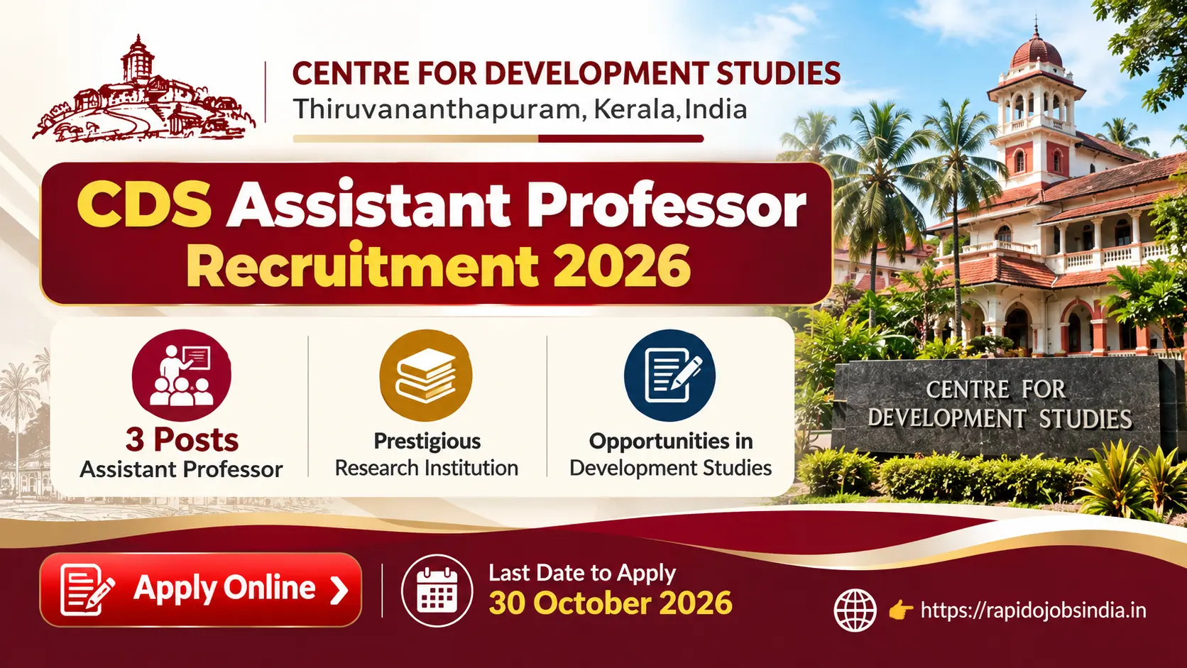 CDS Assistant Professor Recruitment 2026