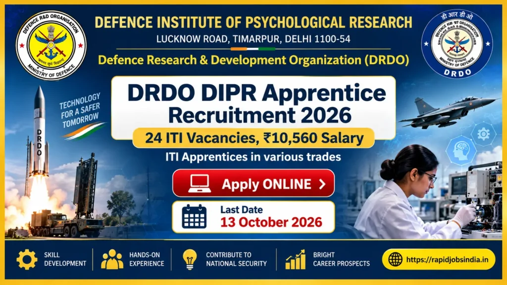 DRDO DIPR Apprentice Recruitment 2026