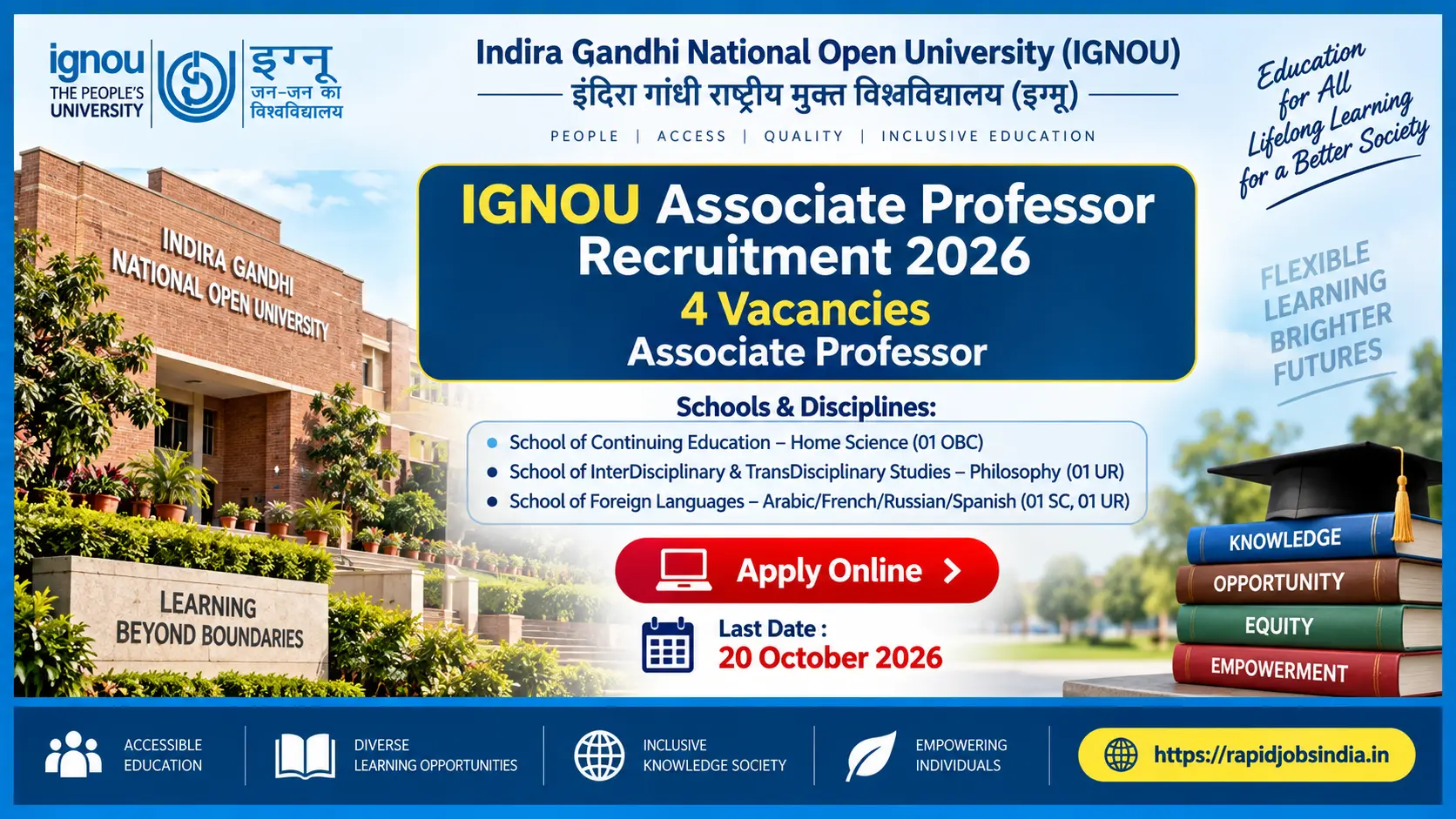IGNOU Associate Professor Recruitment 2026