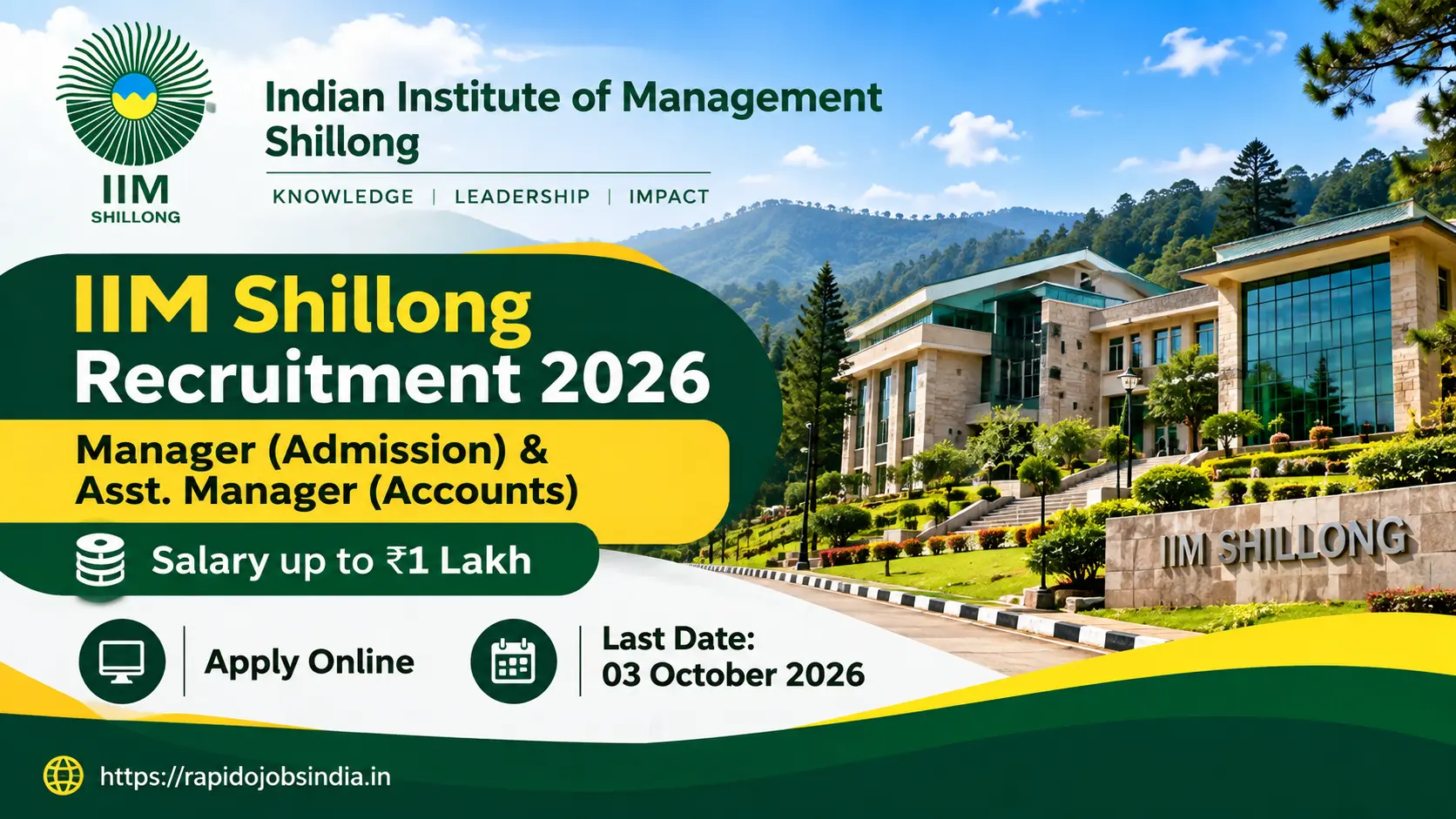 IIM Shillong Recruitment 2026