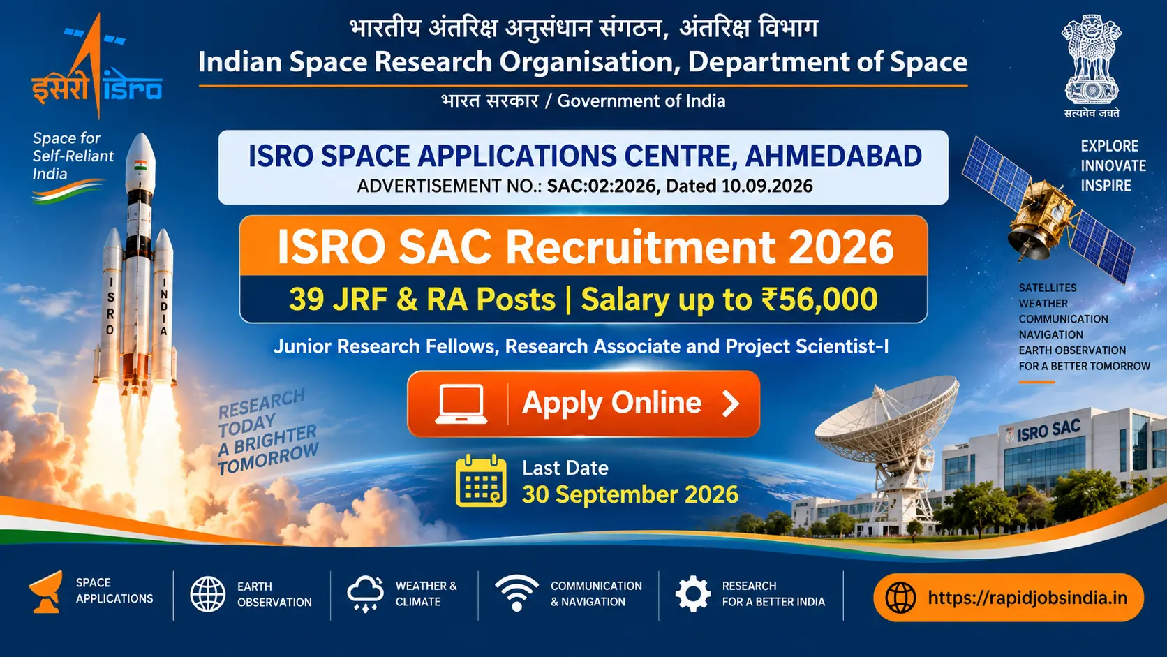 ISRO SAC Recruitment 2026