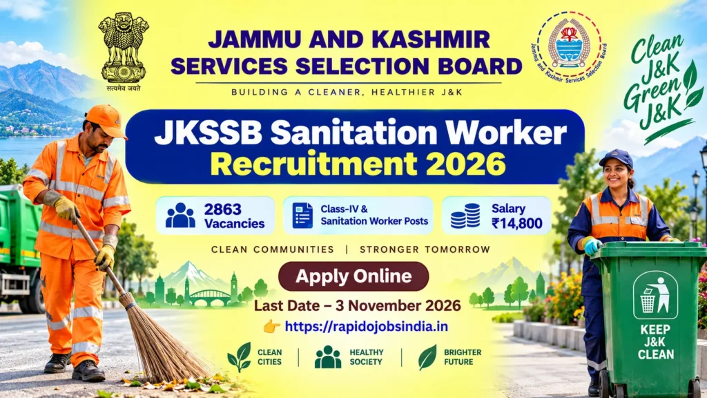 JKSSB Sanitation Worker Recruitment 2026
