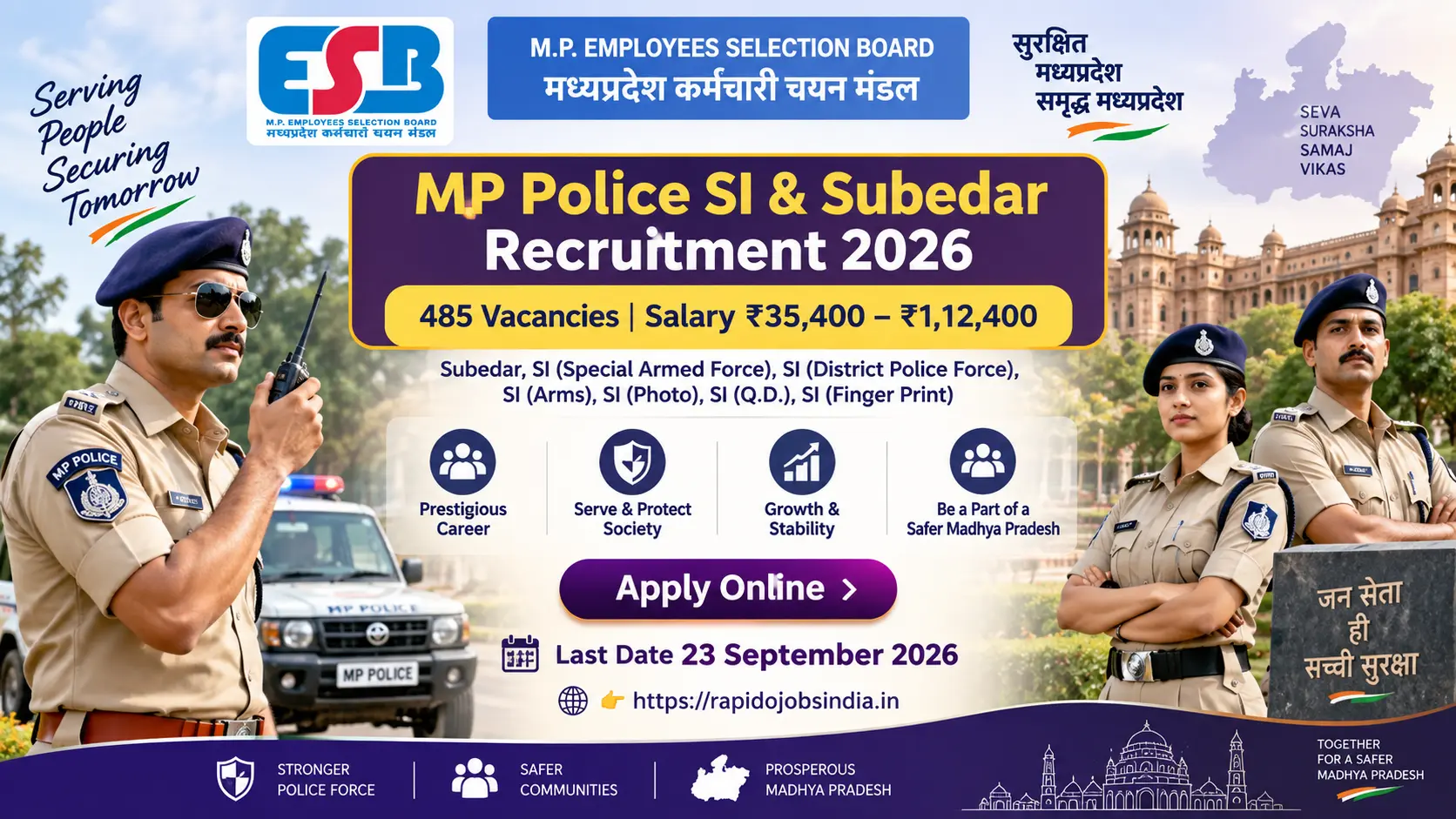 MP Police SI and Subedar Recruitment 2026
