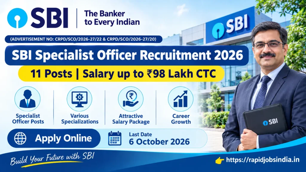 SBI Specialist Officer Recruitment 2026
