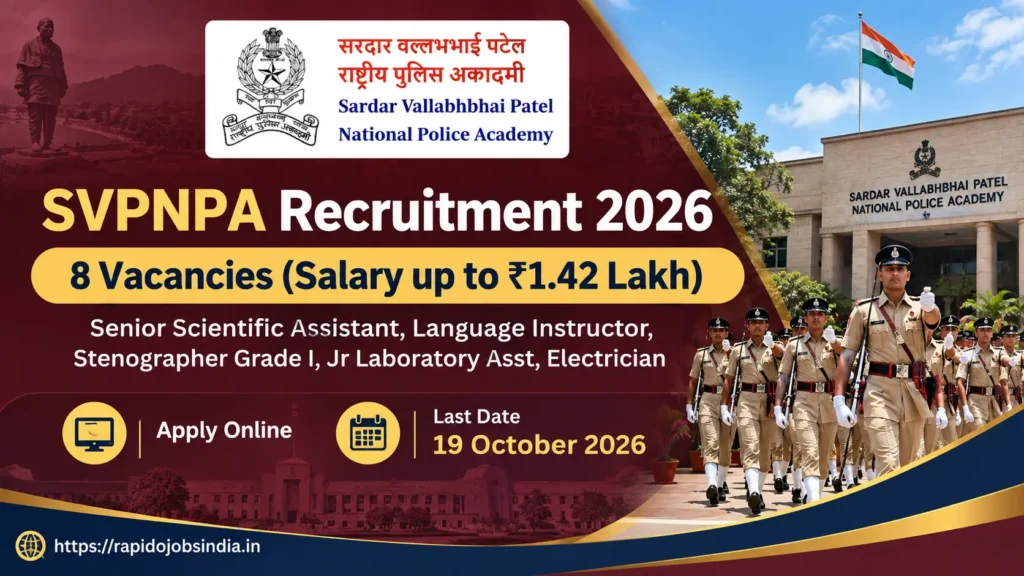SVPNPA Recruitment 2026