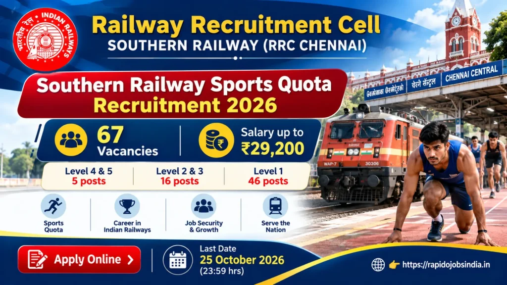 Southern Railway Sports Quota Recruitment 2026