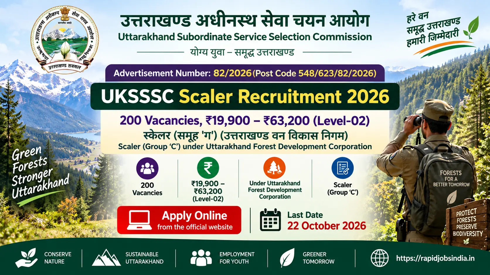 UKSSSC Scaler Recruitment 2026