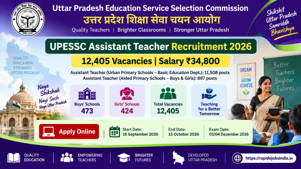 UPESSC Assistant Teacher Recruitment 2026